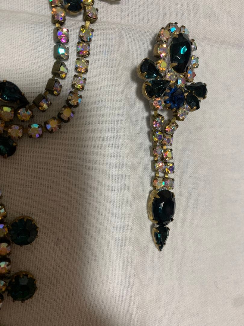 チェコガラス　ネックレス　イヤリング