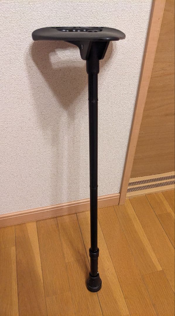 【クッション付き】折りたたみ杖＆椅子 flipstick フリップスティック 黒
