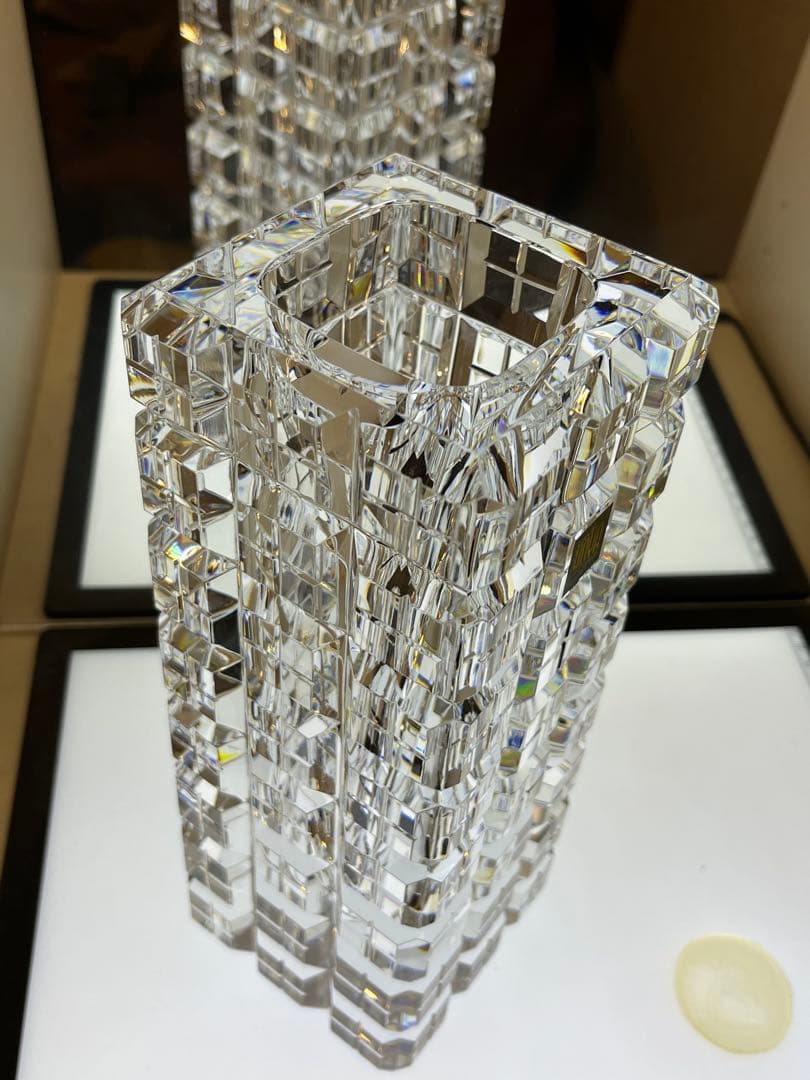 HOYA クリスタル　最高級　佐々文夫　クリスタルガラス　花瓶　美品