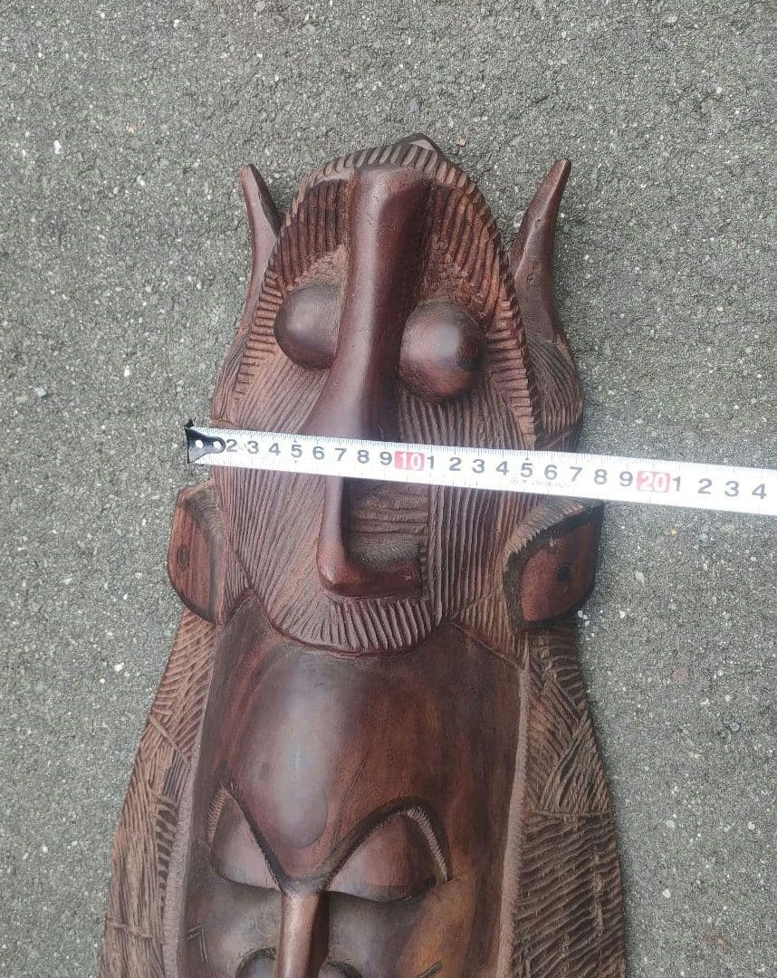 ヴィンテージ アフリカンマスク 木製 大型 約82cm アンティーク 木製彫刻