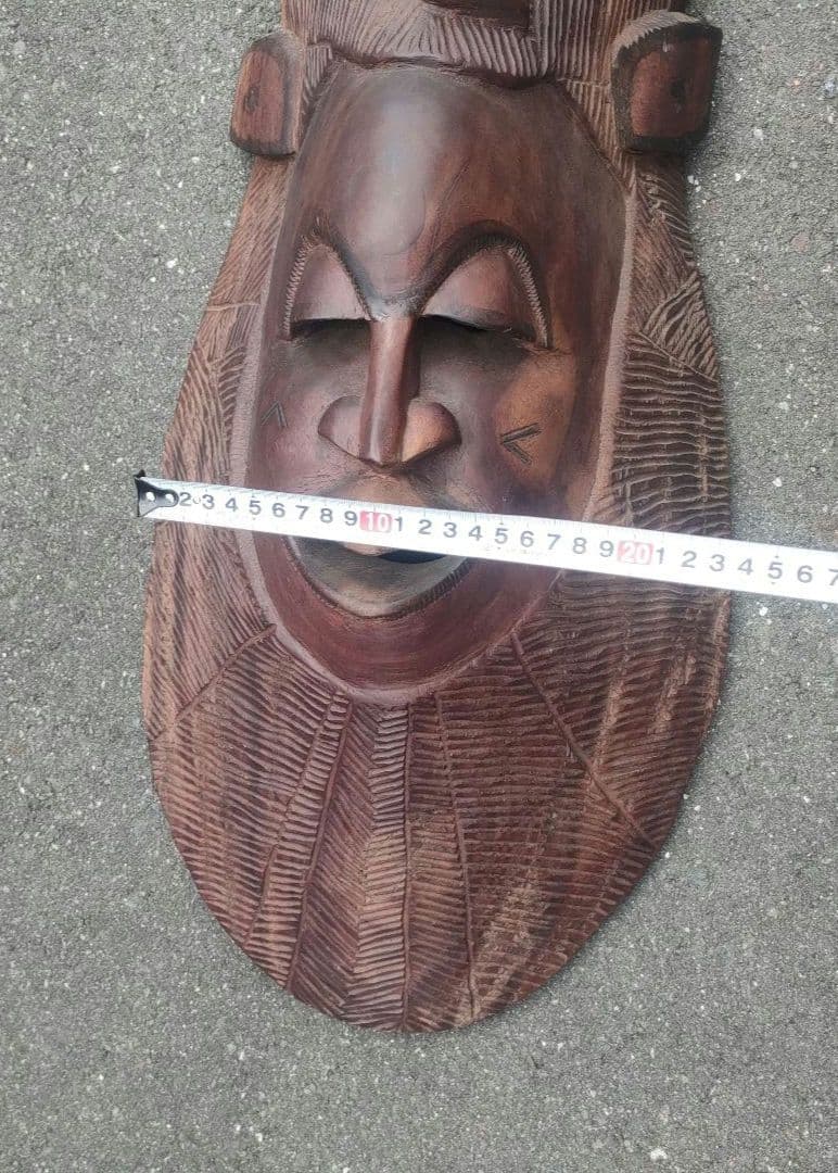 ヴィンテージ アフリカンマスク 木製 大型 約82cm アンティーク 木製彫刻