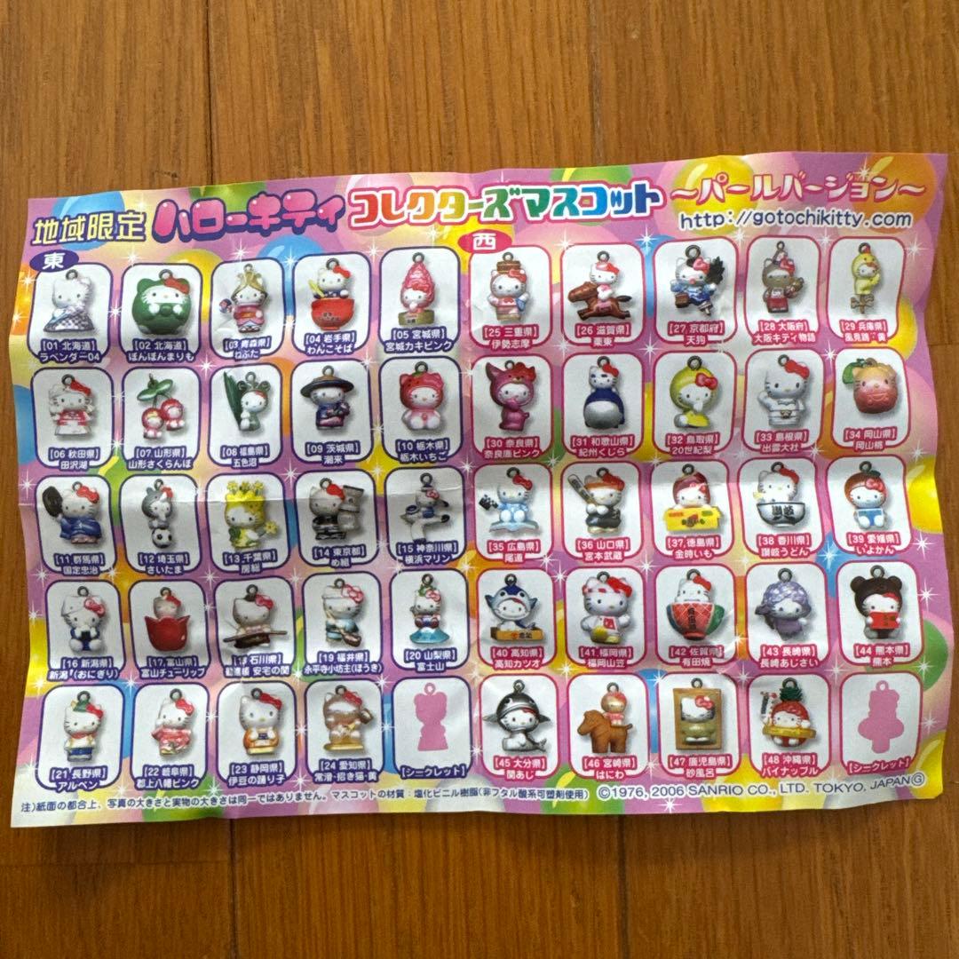 Hello kitty 地域限定コレクターズマスコット（全50個）