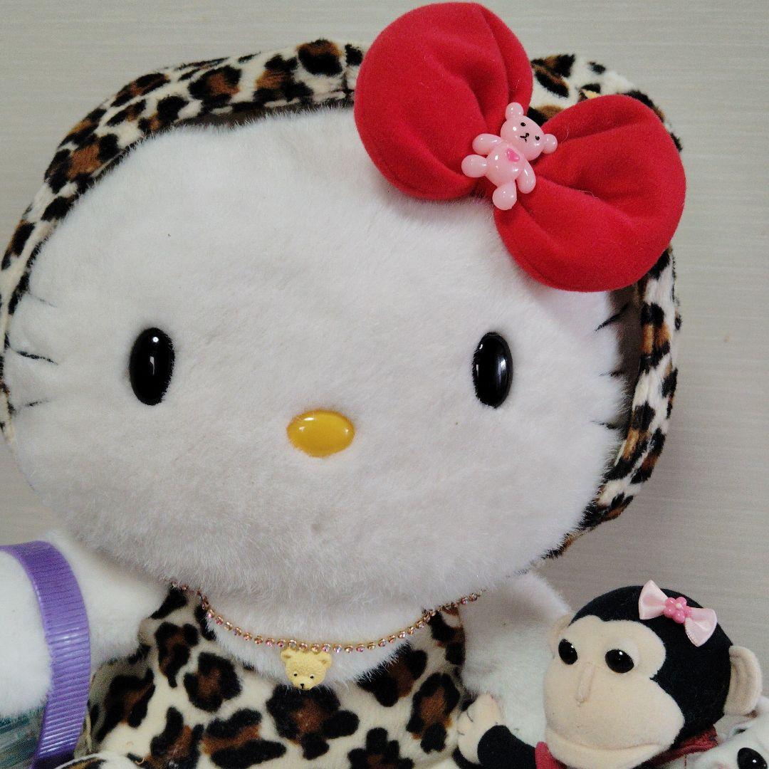 hello Kitty 50 cmハローキティ ヒョウ柄ぬいぐるみ