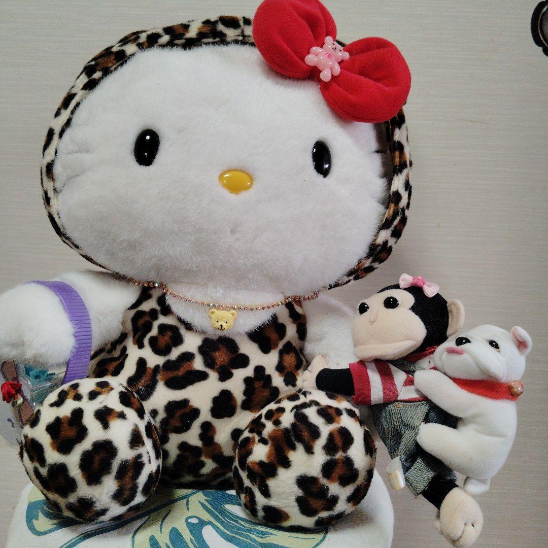 hello Kitty 50 cmハローキティ ヒョウ柄ぬいぐるみ