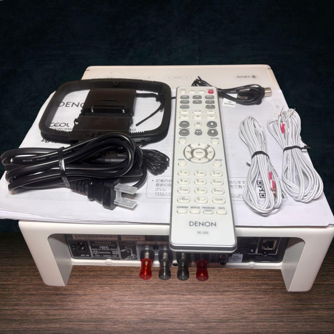 極美品　DENON RCD-N10 ミニコンポスピーカー付き　Bluetooth