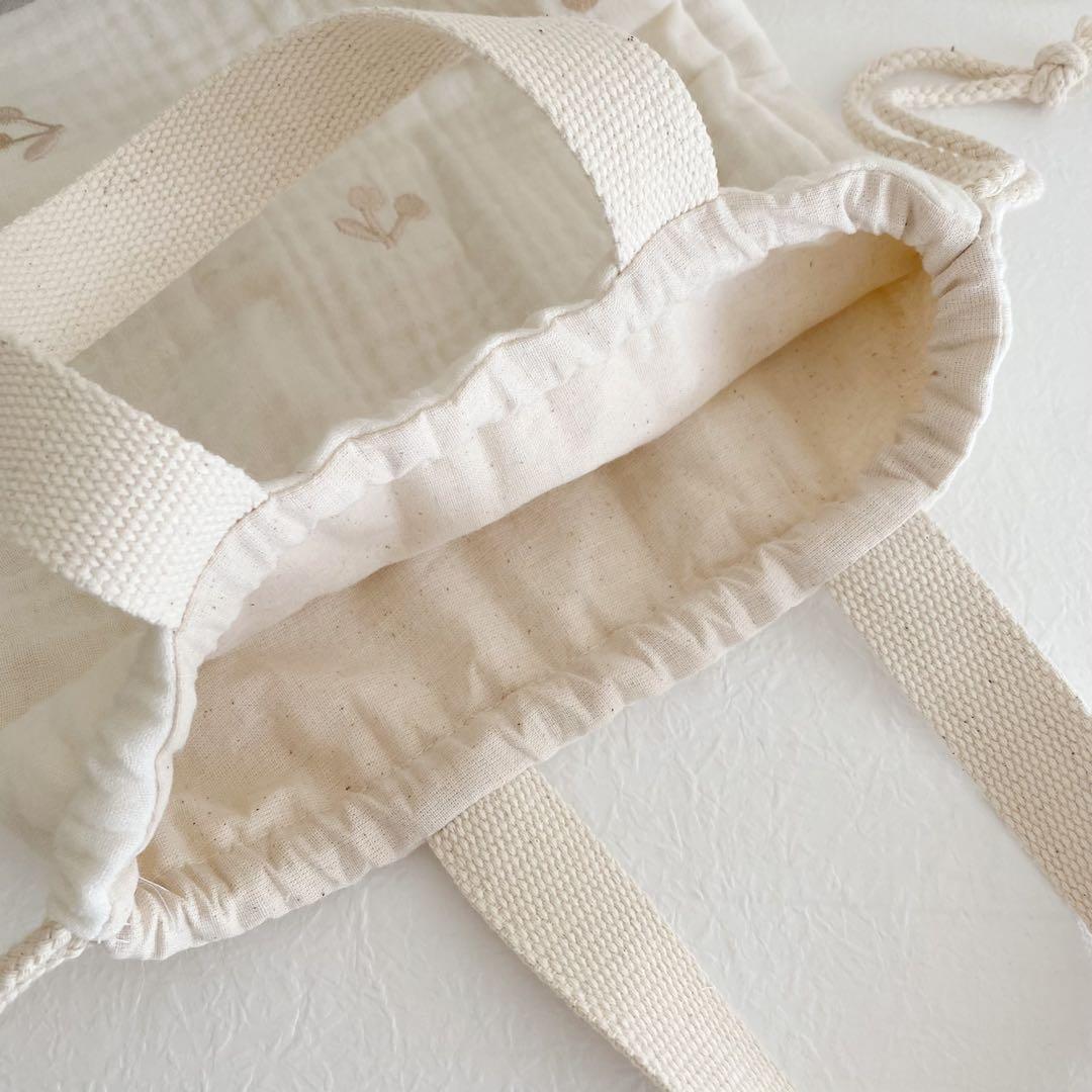 【送料無料】入園入学3点セット(さくらんぼ柄)ベージュ