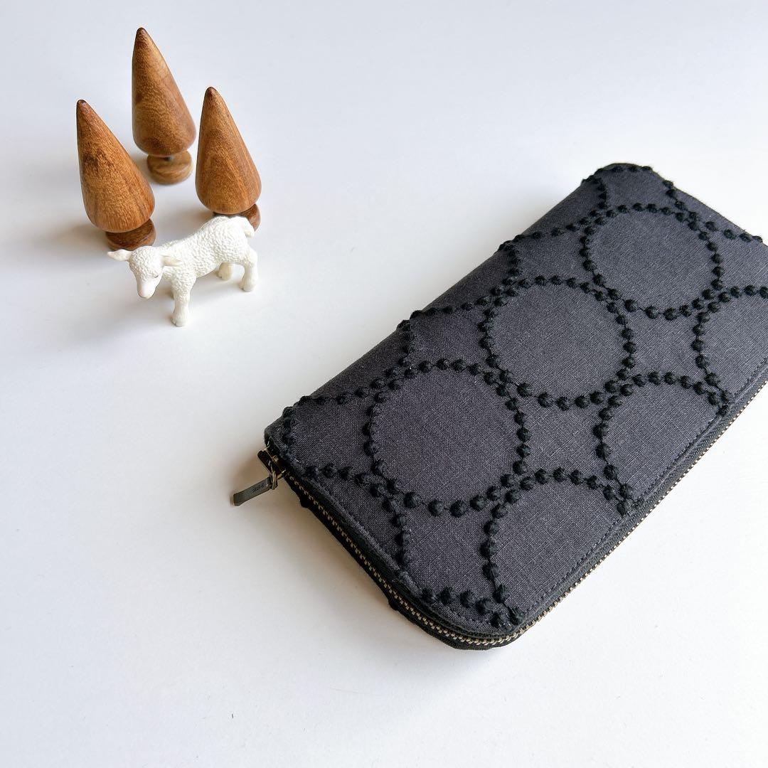 ミナペルホネン☆ラウンドファスナー長財布☆ハンドメイド