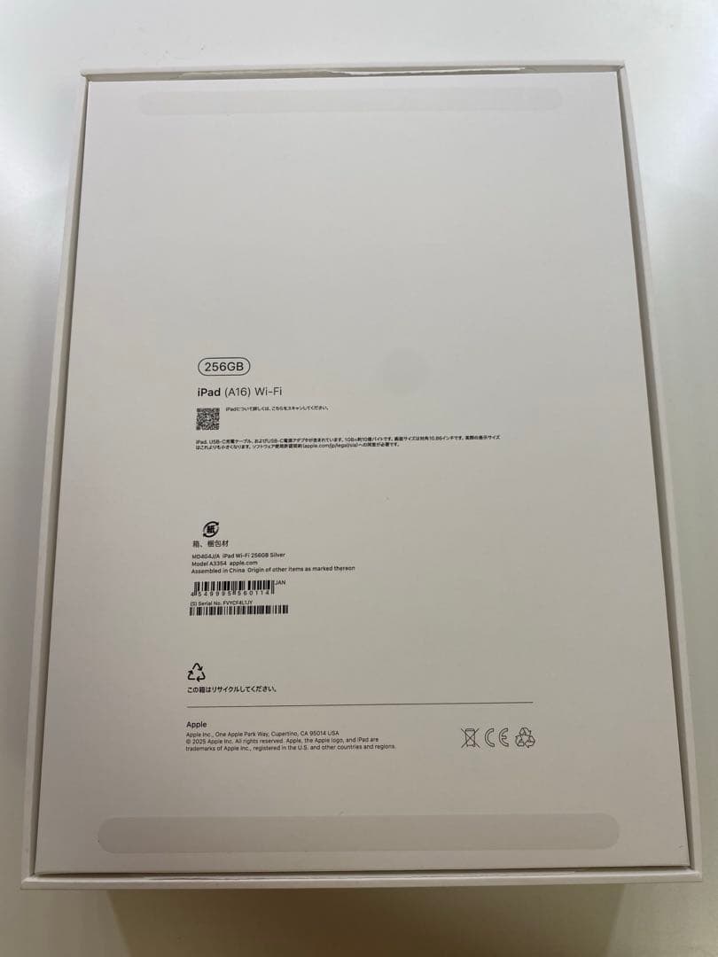 【美品】iPad 第11世代 11インチ 256GB シルバー Wi-Fi