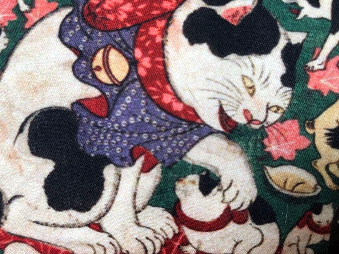 一閑張り　一閑張りバック　歌川国芳　浮世絵　猫