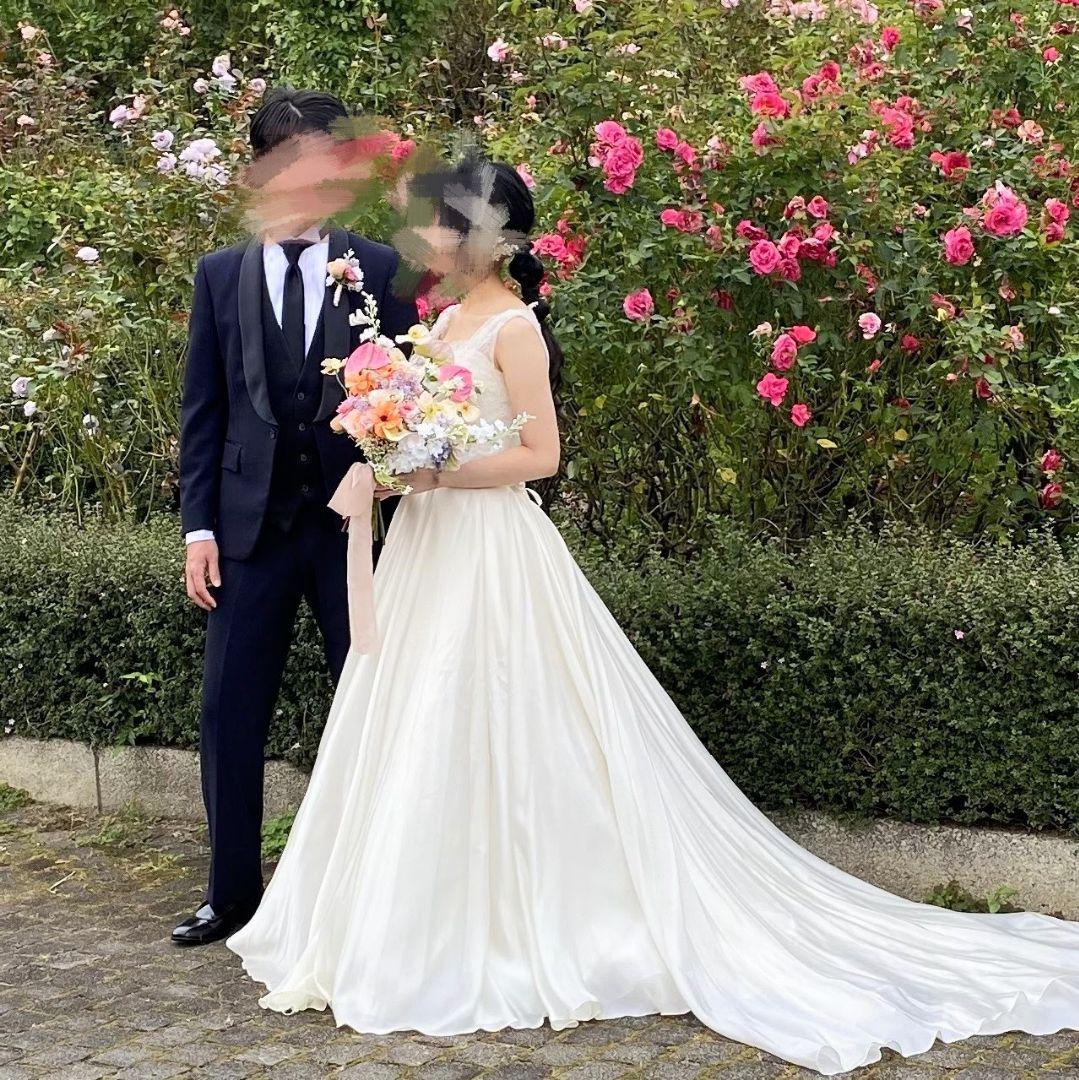 ウェディングブーケ　造花　アーティフィシャルフラワー　結婚式　ブートニアセット