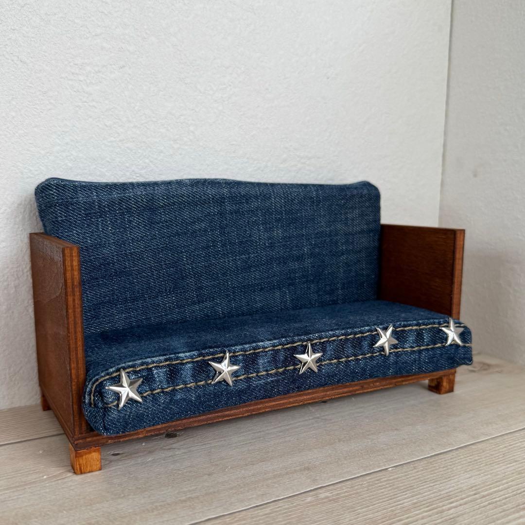 ミーロン♡ミニチュアソファー♡デニム ドールハウス