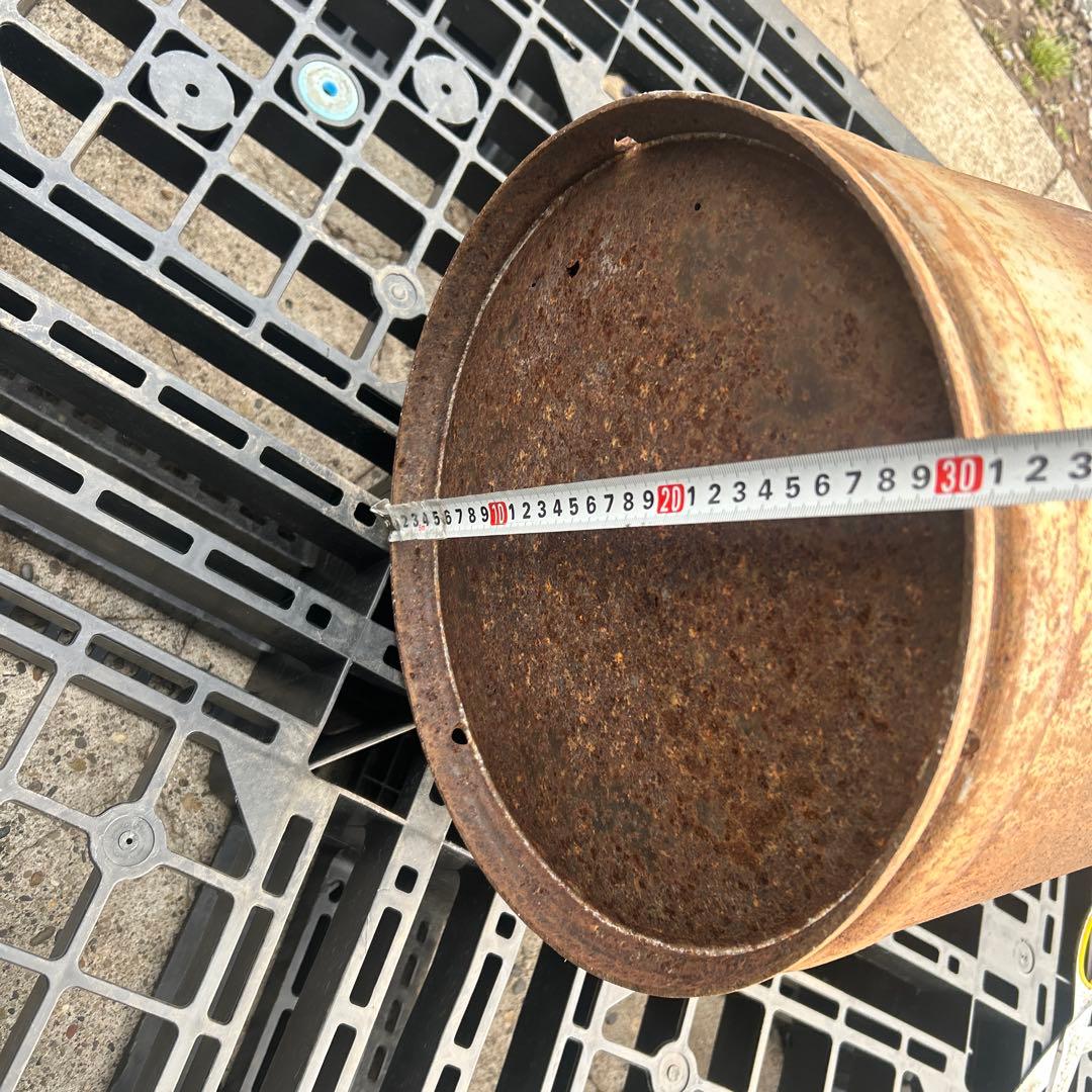 レトロ￼ ヴィンテージ　ミルク缶　金属製　錆有　ガーデニング　庭飾りインテリア大