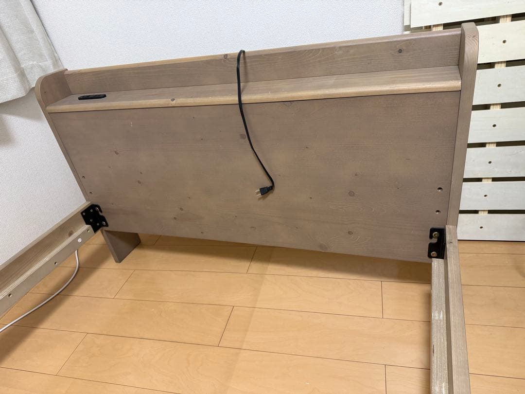 状態良★【たのメル便・解体済】RASIK セミダブル コンセント付き 簡単組立