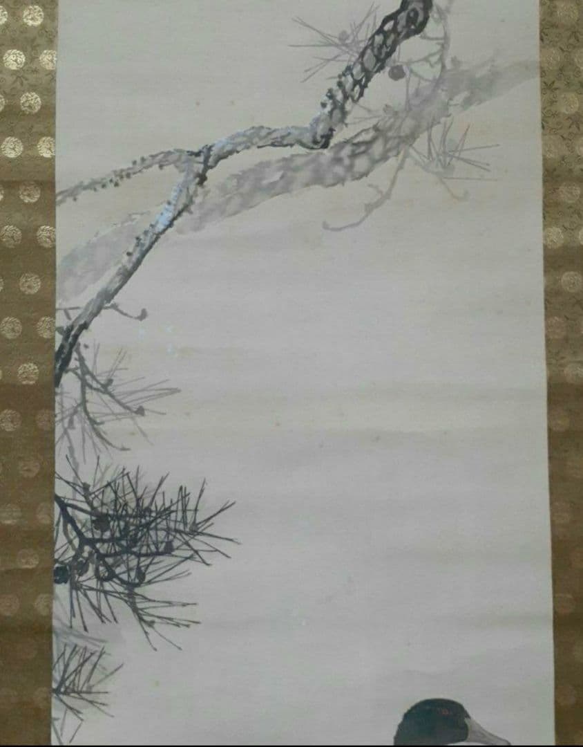 掛け軸/吹雪双鴨？