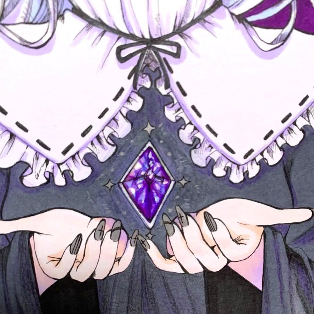 メ*)様 No.14 手描きイラスト　オリジナル　アナログ　色紙　原画