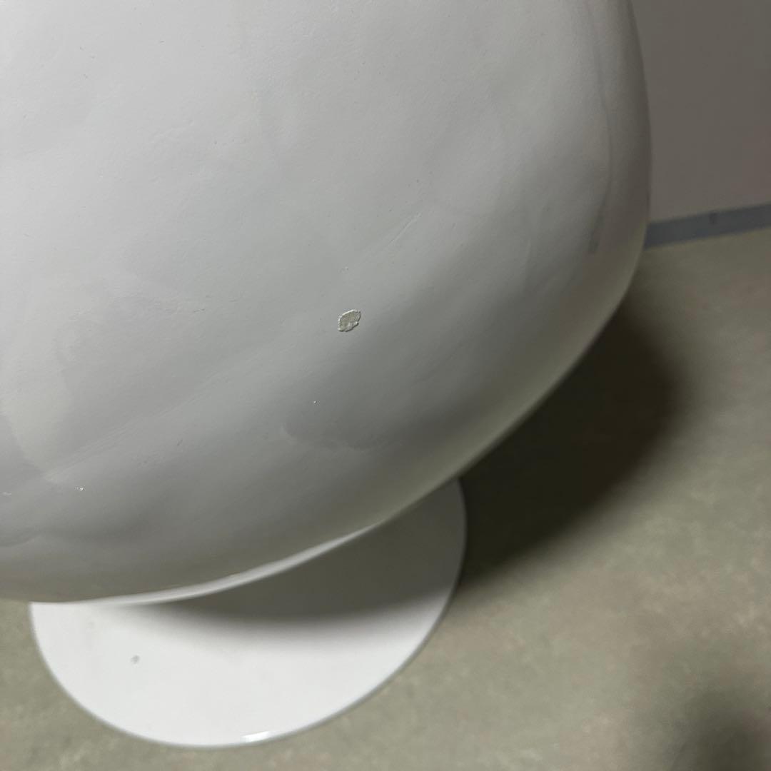 卵型 チェア ホワイト ブラック