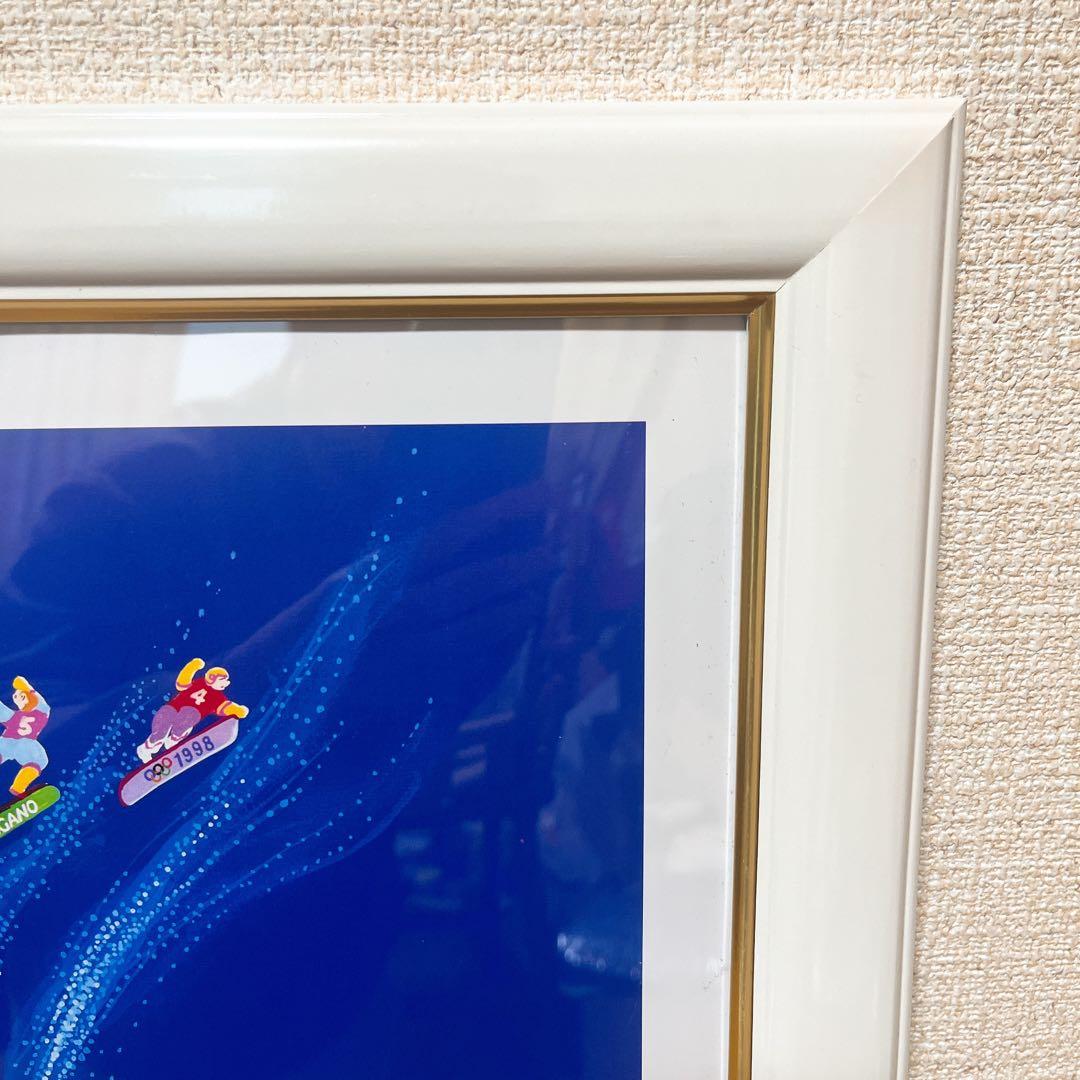 超希少 ヒロ・ヤマガタ 1998年 長野オリンピック 公式ポスター 額入り