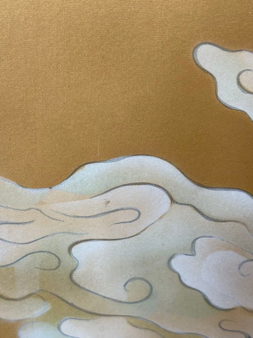 「観音像」　翠峰　掛け軸 掛軸 二重箱　雲上観音　桐共箱二重箱付