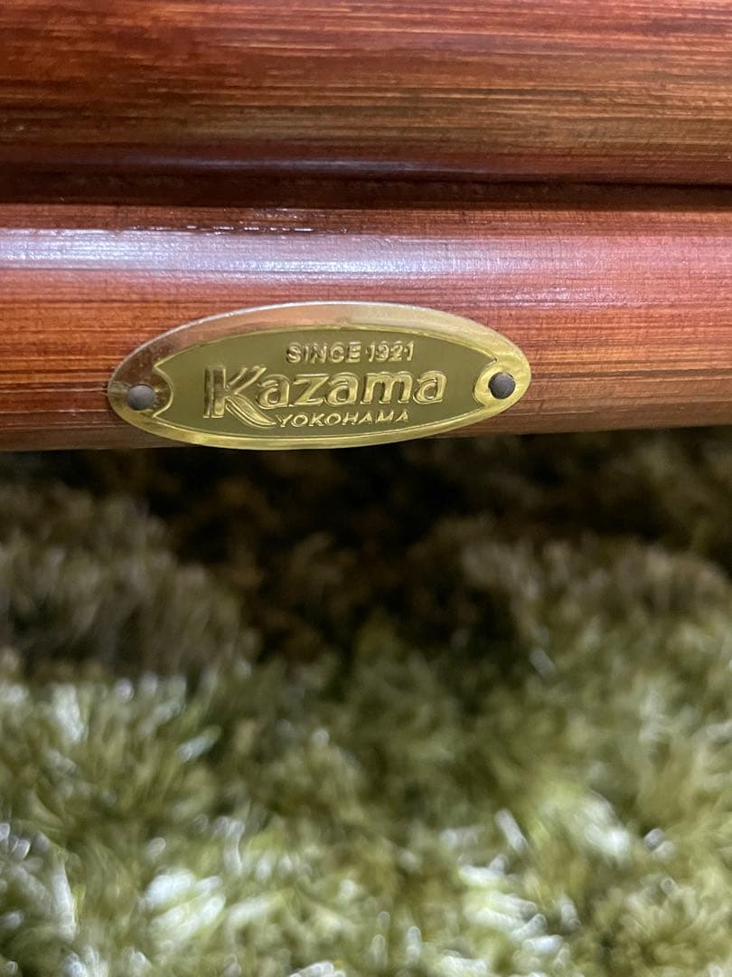 美品　kazama カザマ　ラタンテーブル　　ガラステーブル　センターテーブル
