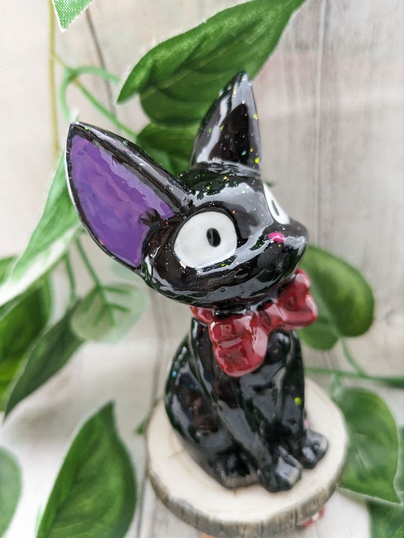 【Lemon☆】➀まっくろくろの蝶ネクタイねこちゃん形オルゴナイト☆他２点