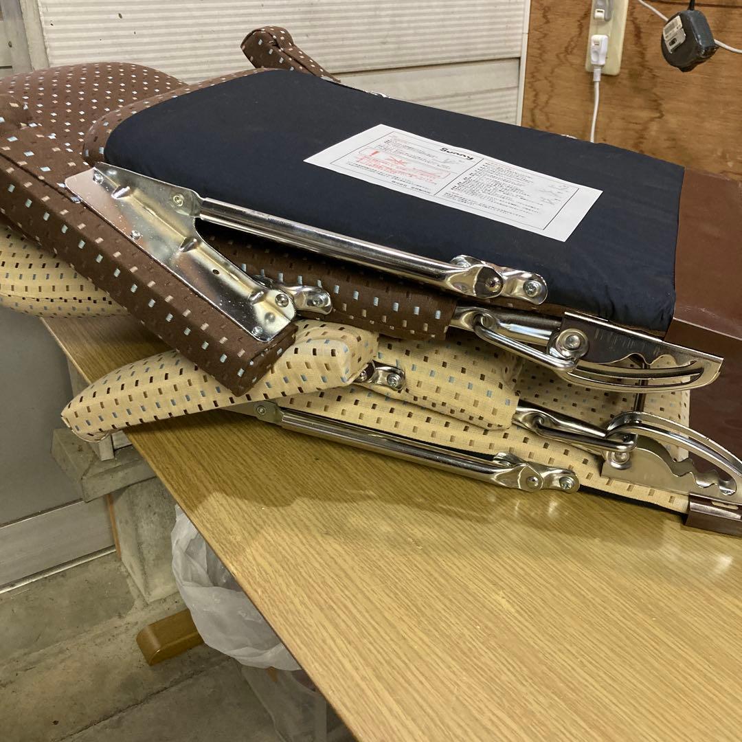 未使用　宮武製作所 座椅子　2個セット　幅約54cm×奥行約51~78cm日本製