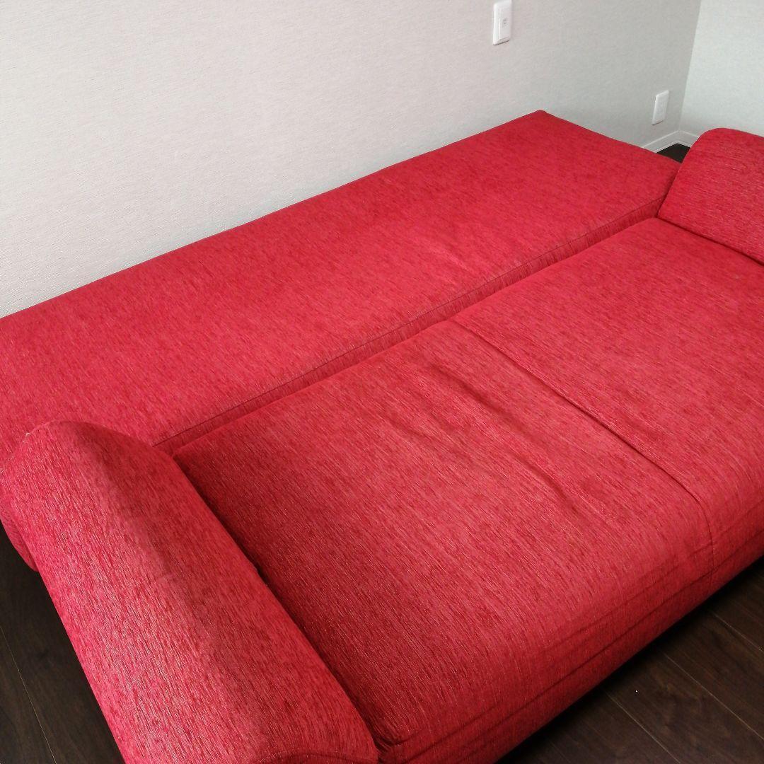 ソファーベット　レッド(配送、設置、無料)