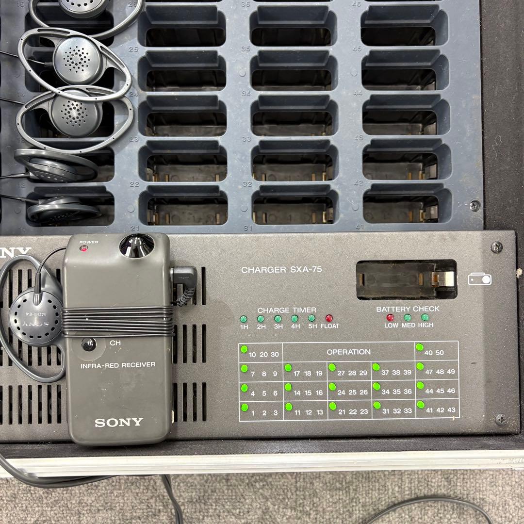 SONY SXA-75 充電器と赤外線受信機セット　会議システム インカム