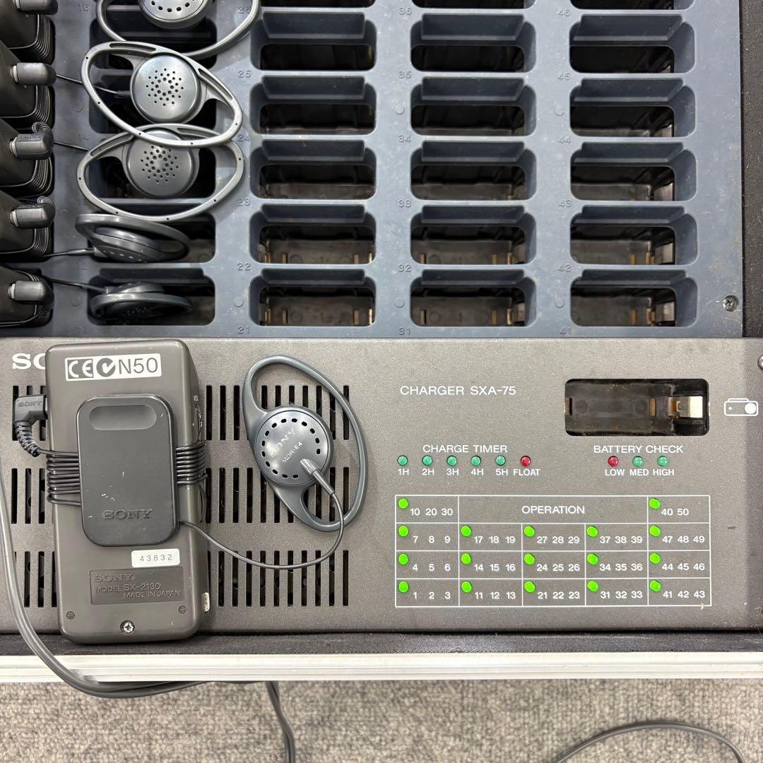 SONY SXA-75 充電器と赤外線受信機セット　会議システム インカム