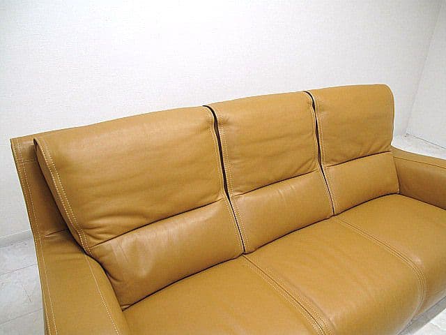 【展示品】カリモク ドマーニ 「エクセルライフ」最高峰総革3人掛けソファ