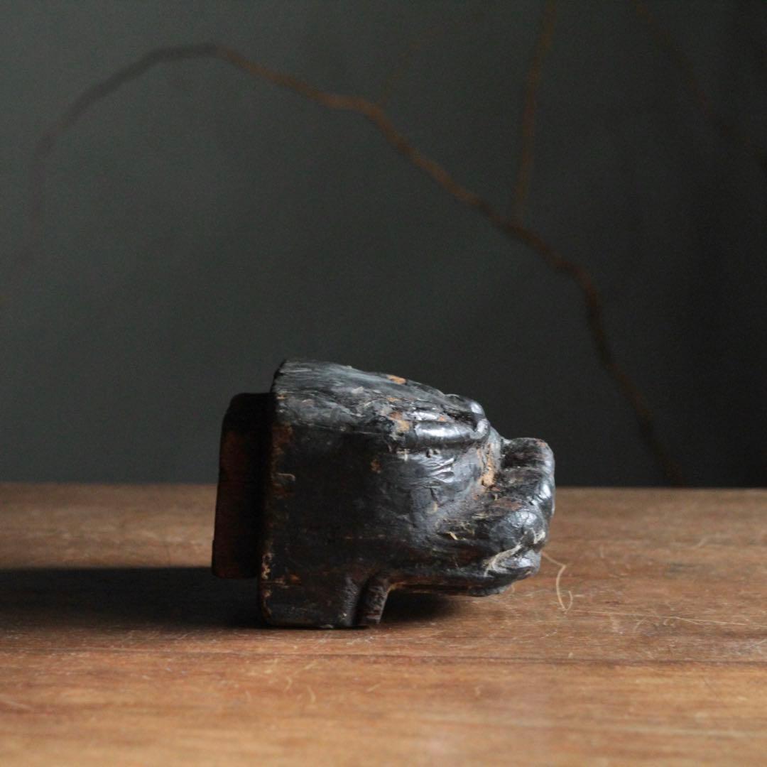 木製 獅子頭 古道具 アンティーク 古美術