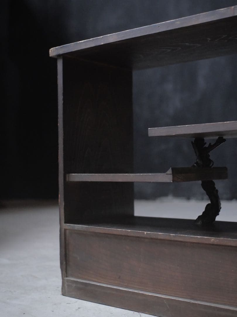 飾り棚　違い棚　棚　古美術　民藝　古木　古家具　古道具　アンティーク　昭和レトロ