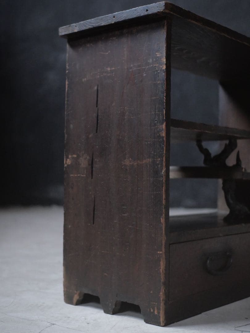 飾り棚　違い棚　棚　古美術　民藝　古木　古家具　古道具　アンティーク　昭和レトロ