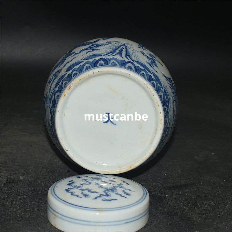 青花手画龍鳳薄胎天字壺 景徳鎮 陶磁器 装飾品 現代工芸品 美術品 置物