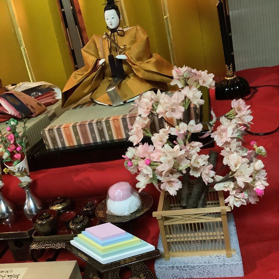 最高峰ブランド:京雛【お雛様親王飾り＆飾り道具一式】美品❣️京都有職雛老舗人形司