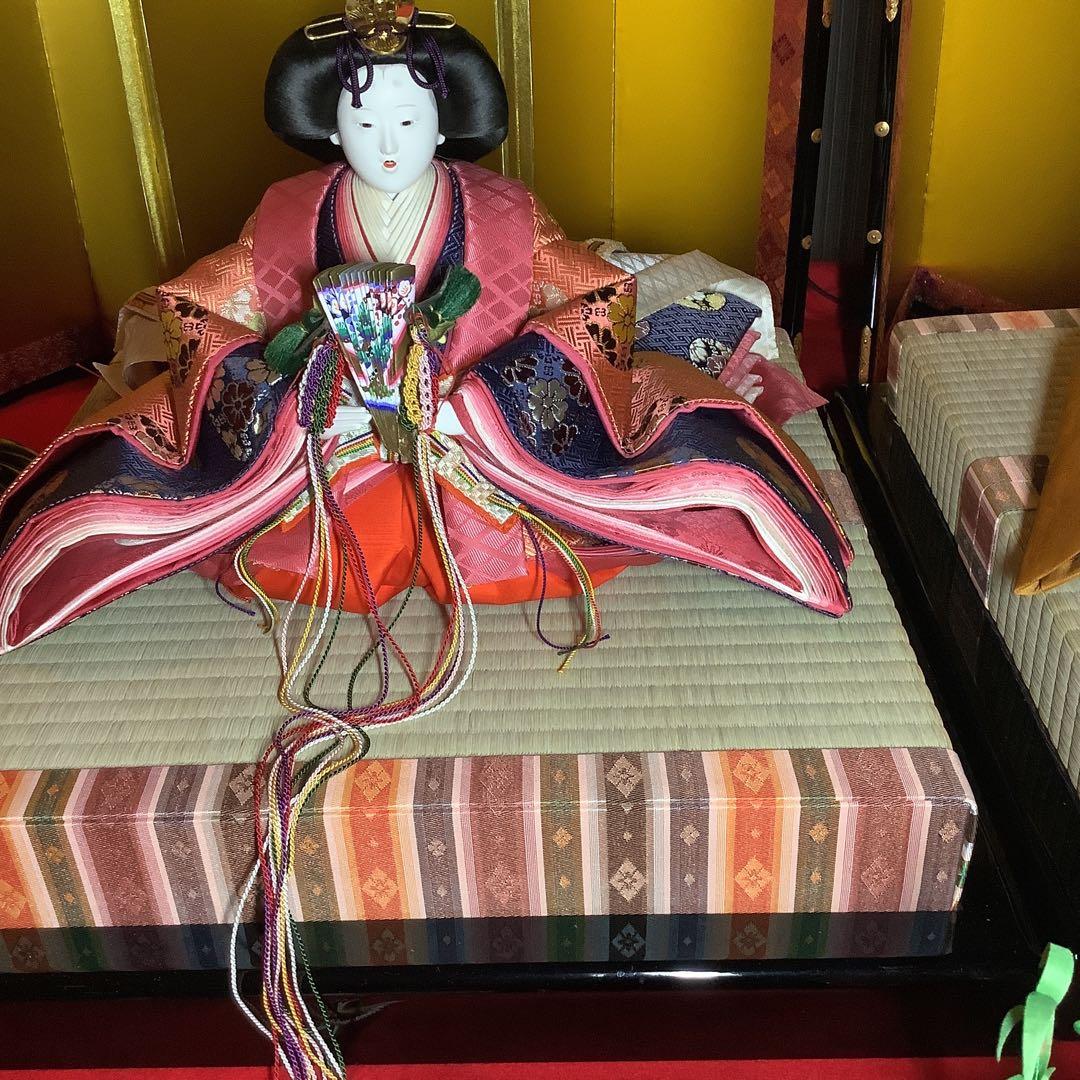 最高峰ブランド:京雛【お雛様親王飾り＆飾り道具一式】美品❣️京都有職雛老舗人形司