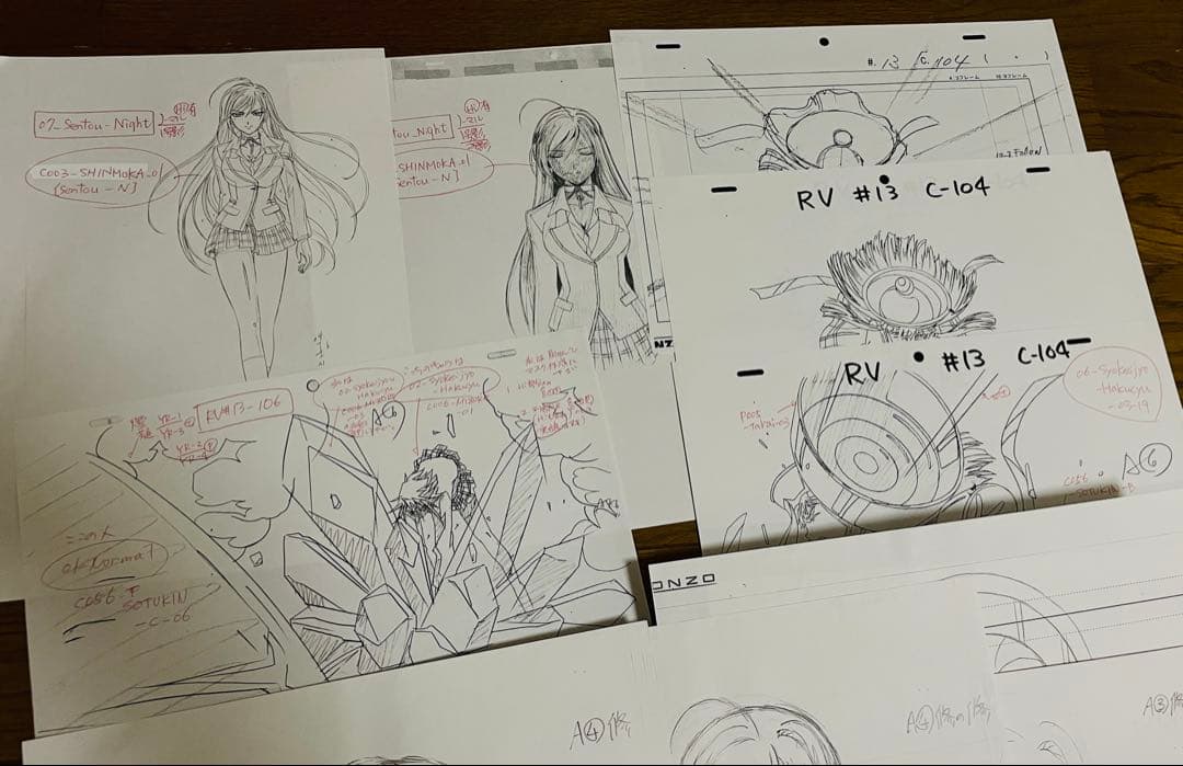 ロザリオとバンパイア　設定資料　原画　複数枚