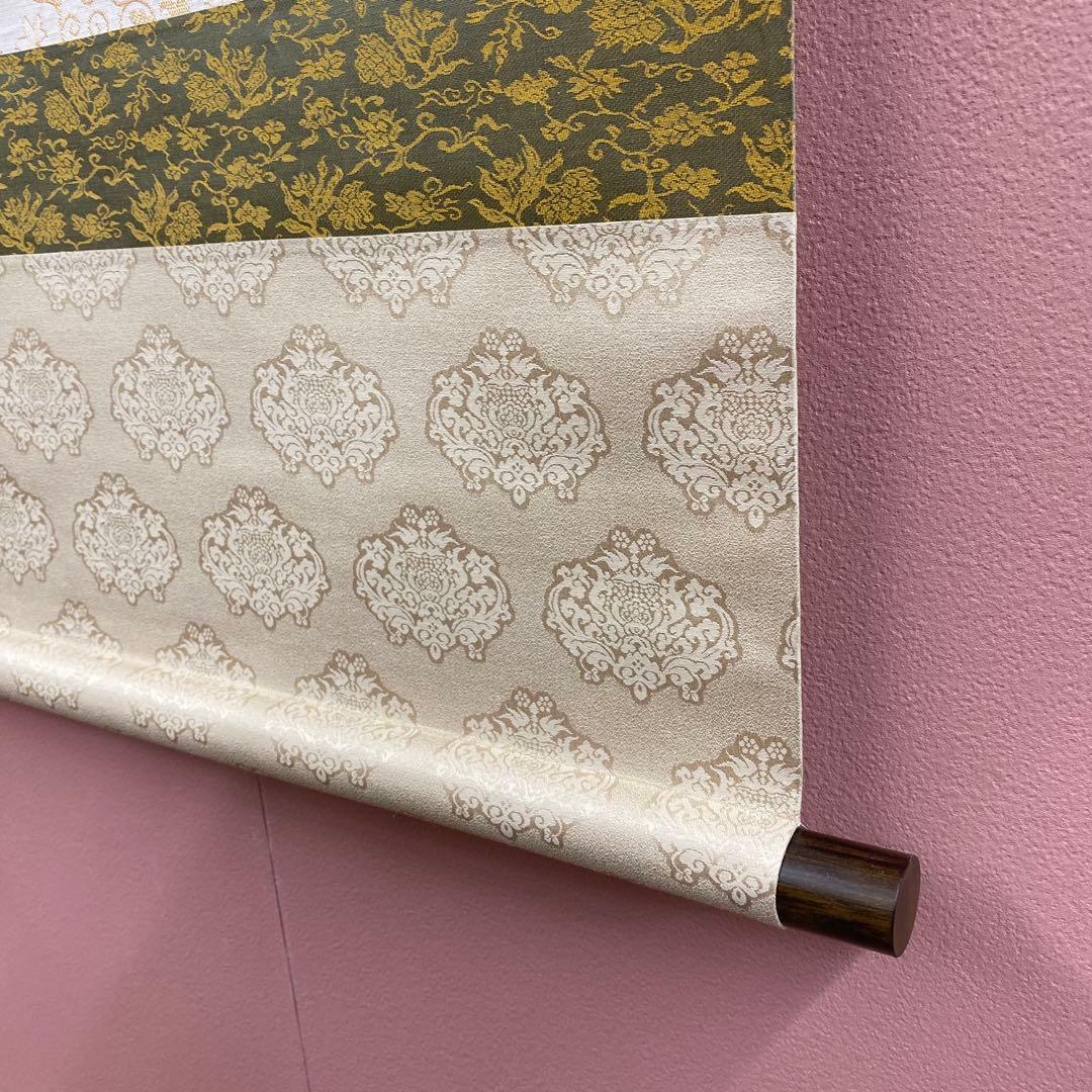 美品 掛け軸 宮本武蔵筆 名品選「枯木鳴鵙図・紅梅鳩図」工芸印刷