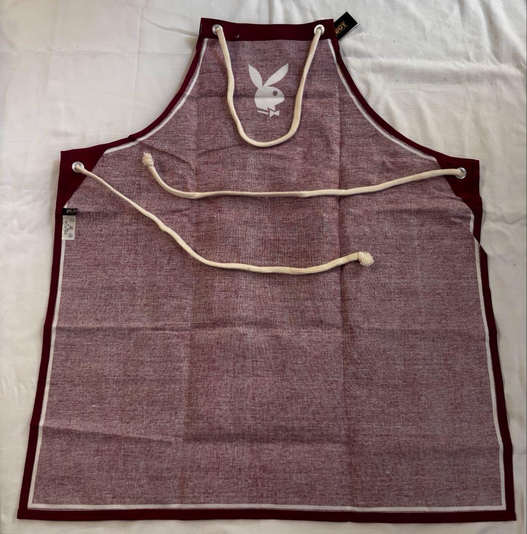 【新品未使用タグ付き】PLAYBOYエプロン ネイビー・ワインレッド 2色セット