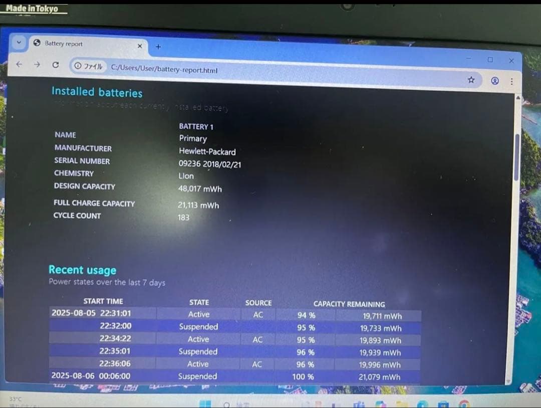 Windows11 HP製ノートパソコン9