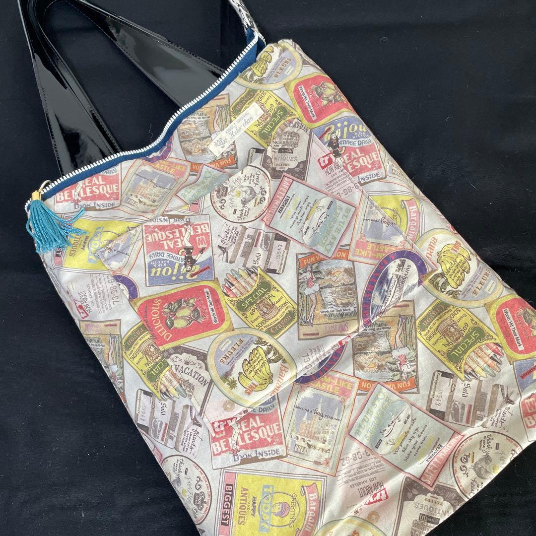 454作家さんハンドメイド作品エコバッグ　オードリーデザイン生地ふっくら厚みあり