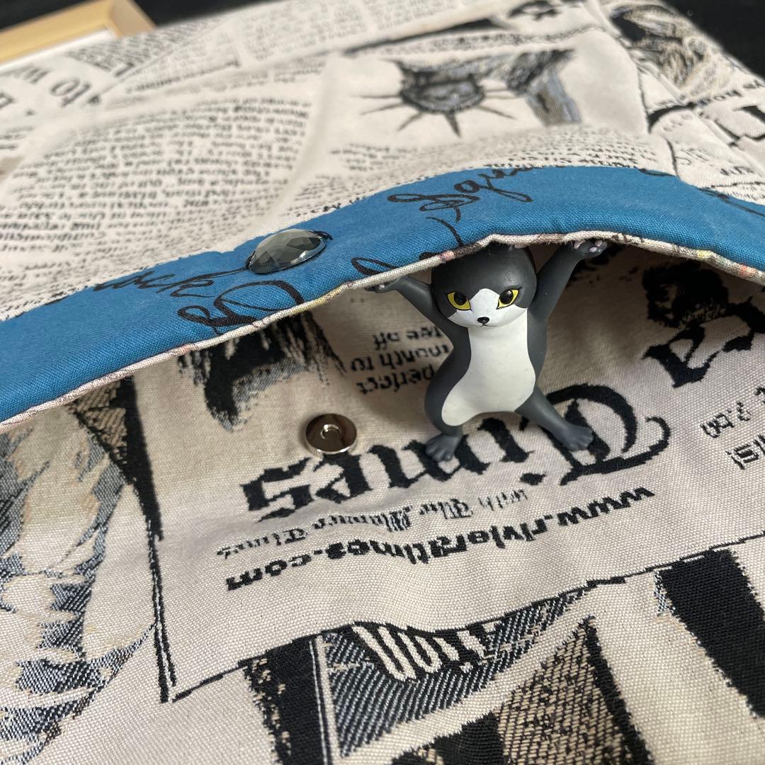 454作家さんハンドメイド作品エコバッグ　オードリーデザイン生地ふっくら厚みあり