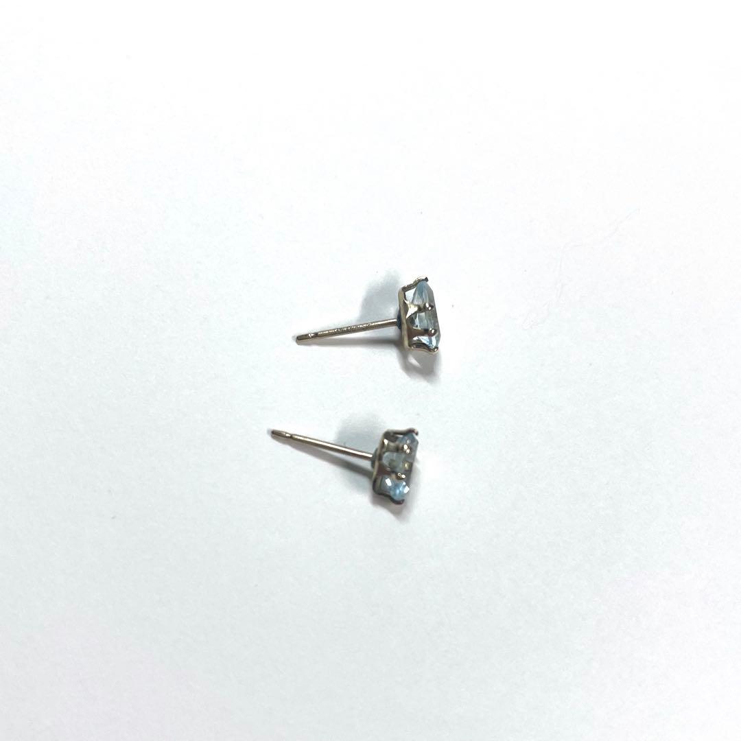 ピアス/天然石/11月誕生石/ブルートパーズ/ドロップ型ピアス/
