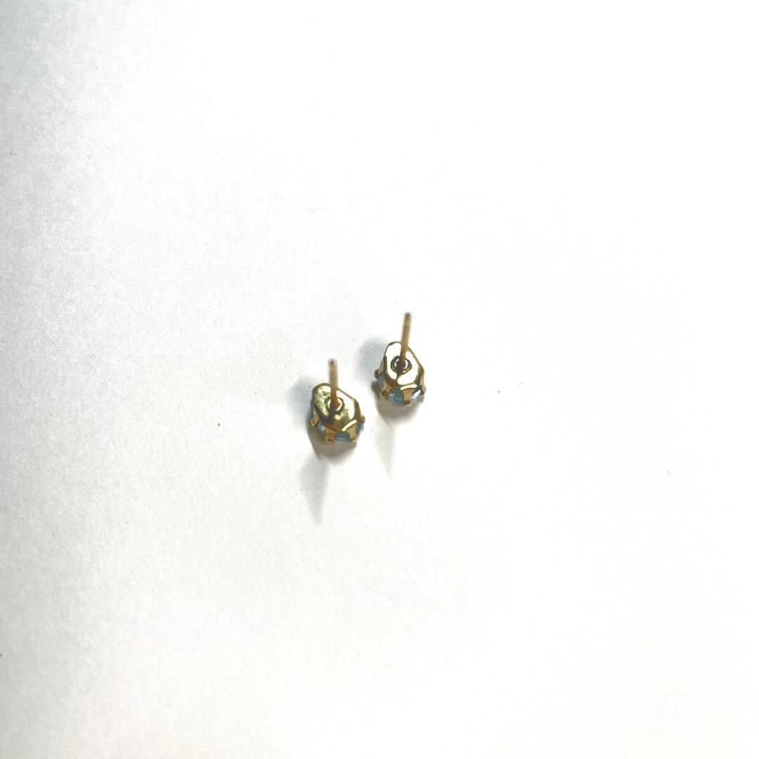 ピアス/天然石/11月誕生石/ブルートパーズ/ドロップ型ピアス/