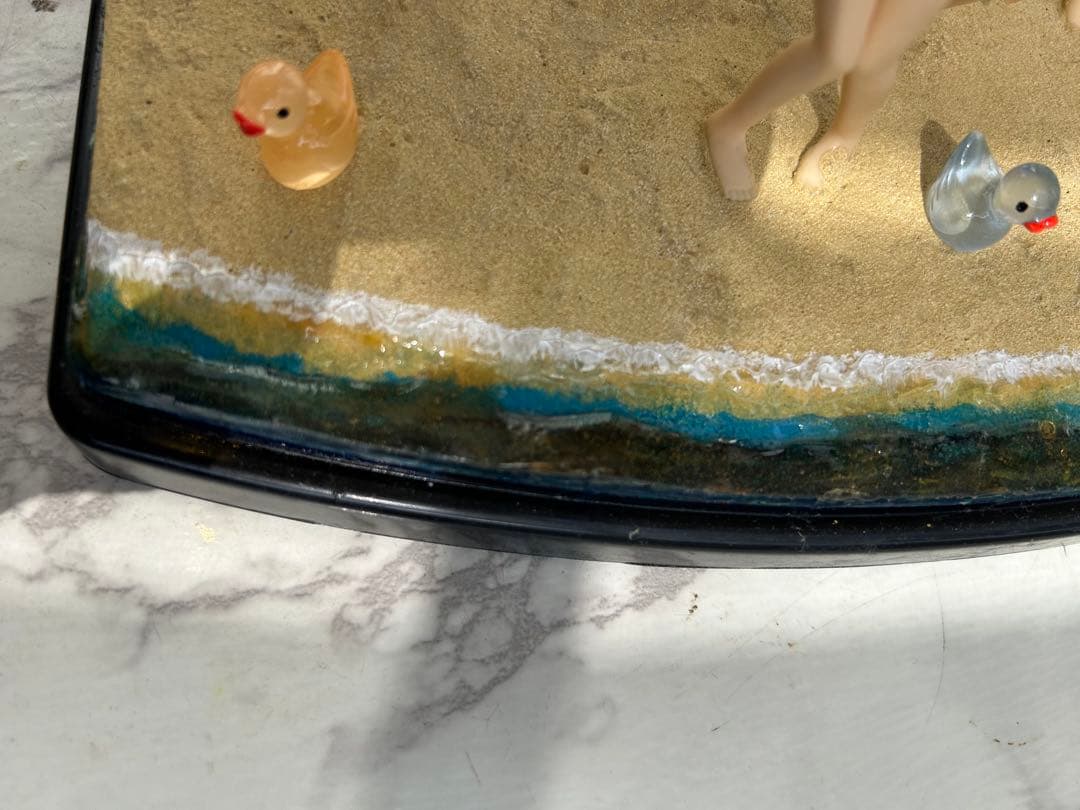 けいおん水着フィギュア5体自作砂浜ジオラマセット