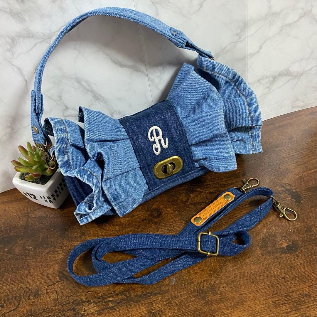 専用ページ*デニムリメイク【フリル付き長財布】お財布バッグ ハンドメイド