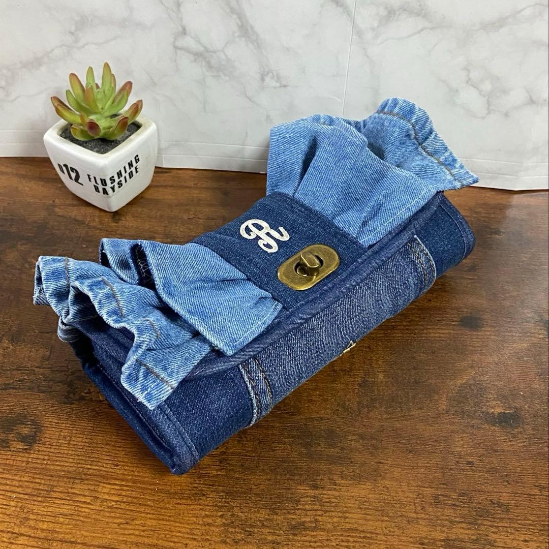 専用ページ*デニムリメイク【フリル付き長財布】お財布バッグ ハンドメイド