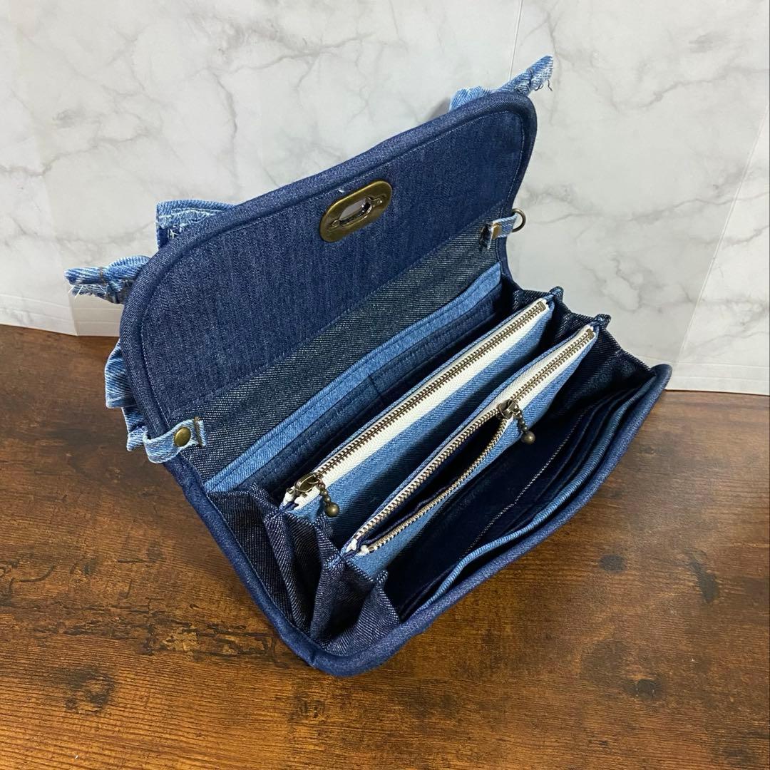 専用ページ*デニムリメイク【フリル付き長財布】お財布バッグ ハンドメイド