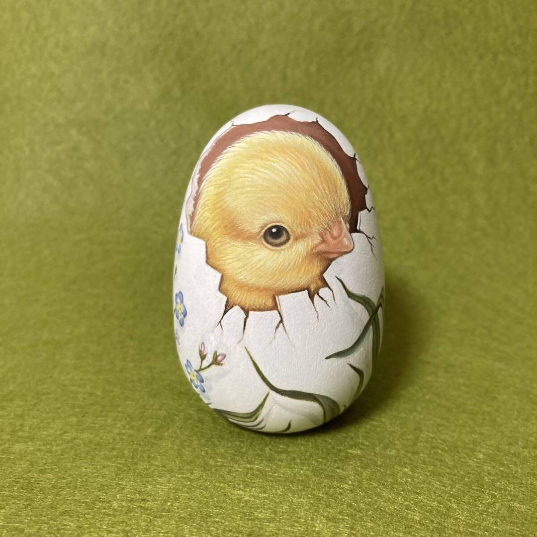 ロシア雑貨☆イースターエッグ オーナメント 『殻の中のひよこ』マトリョーシカ