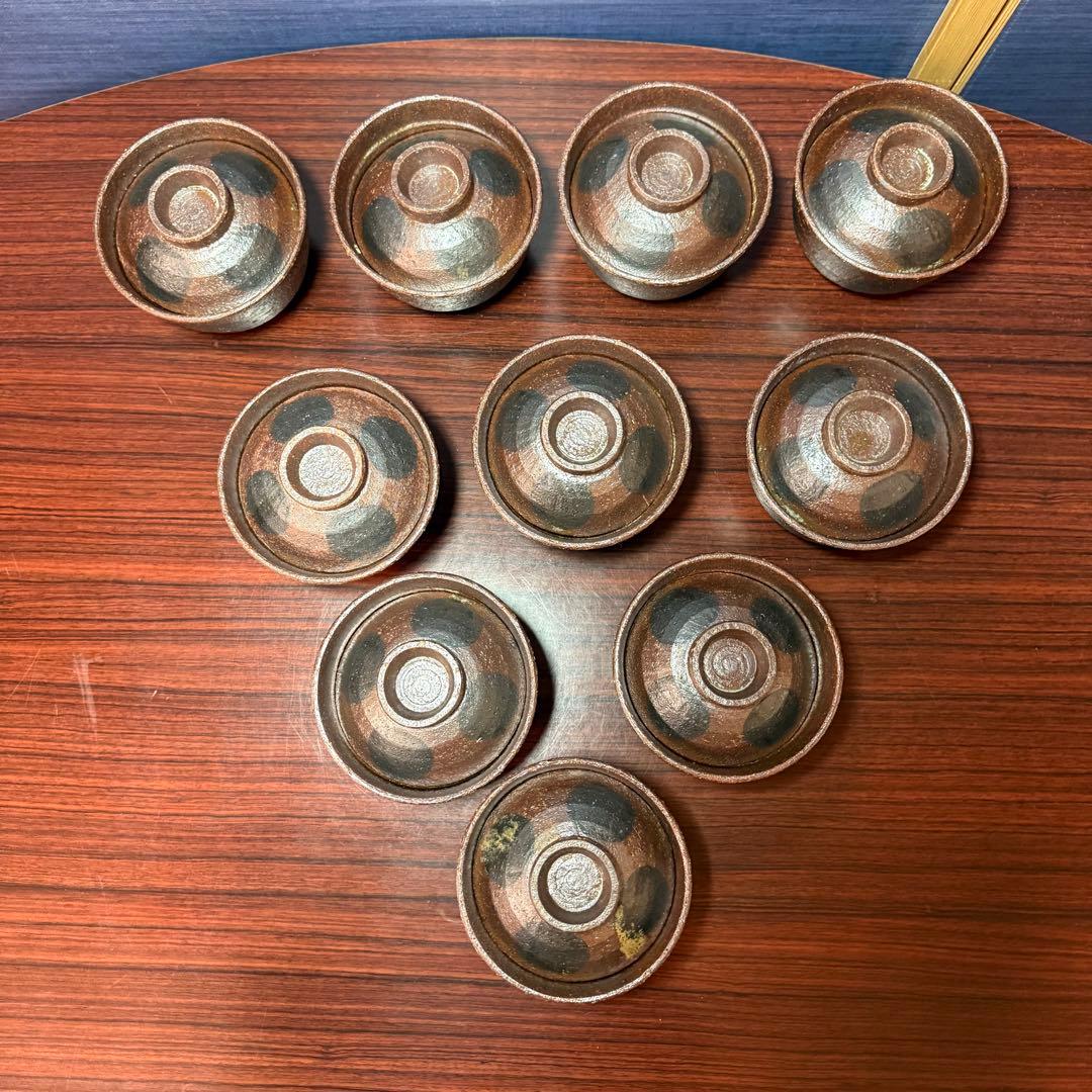 在銘 蓋付小鉢 10客セット 茶道具　和食器 蓋付椀 10客 直径10.5cm