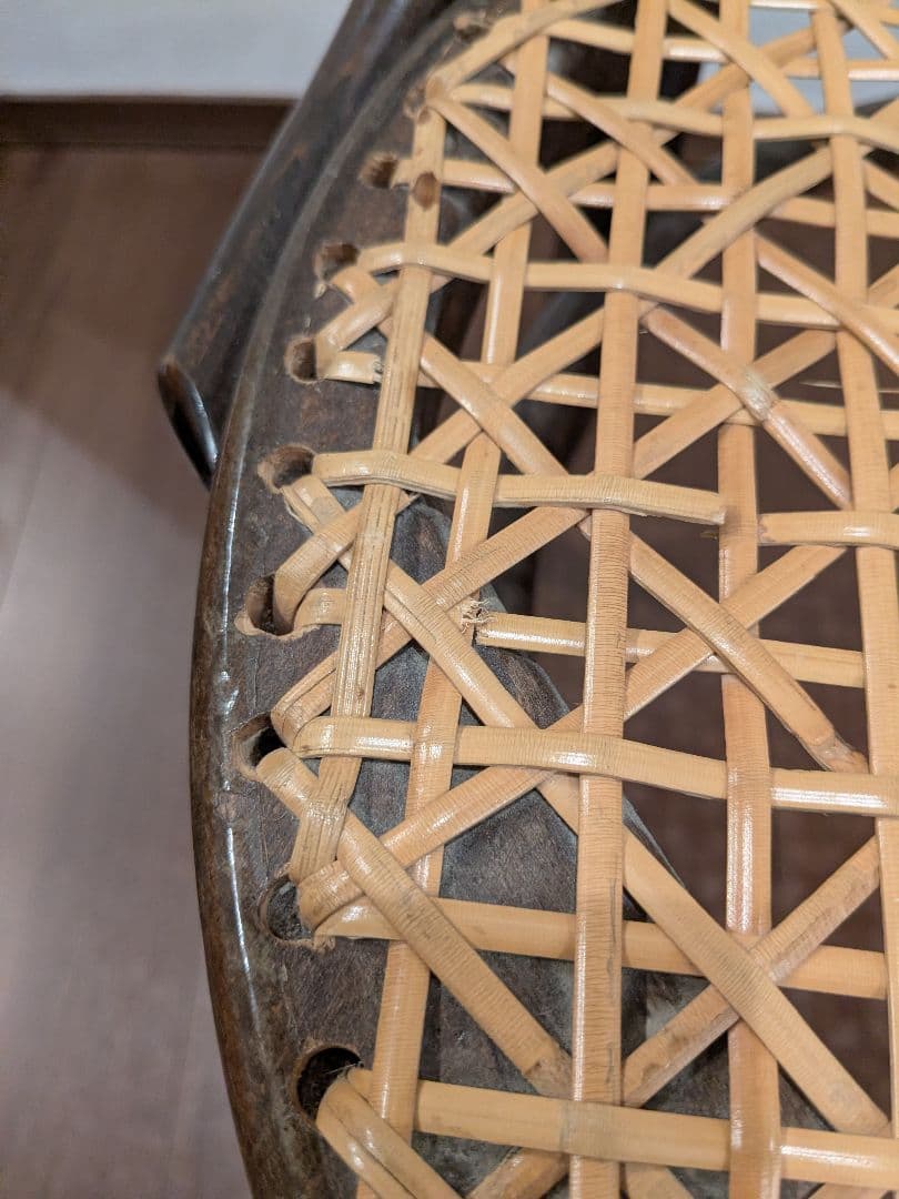 AIDEC　アンティークチェア　籐の椅子　曲げ木　ラタン